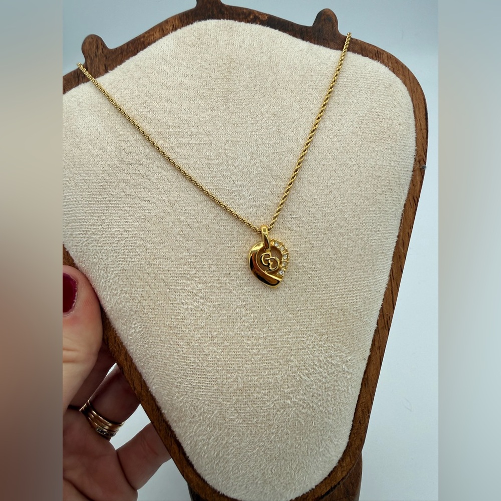 EUC Vintage Dior Heart Necklace